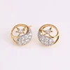 Popular design small cubic zircon multicolor gold plated nice quality daily wear earrings