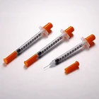 CE,ISO FDA approved 100u or 40u insuline syringe 0.3ml, 0.5ml,1 ml with needle