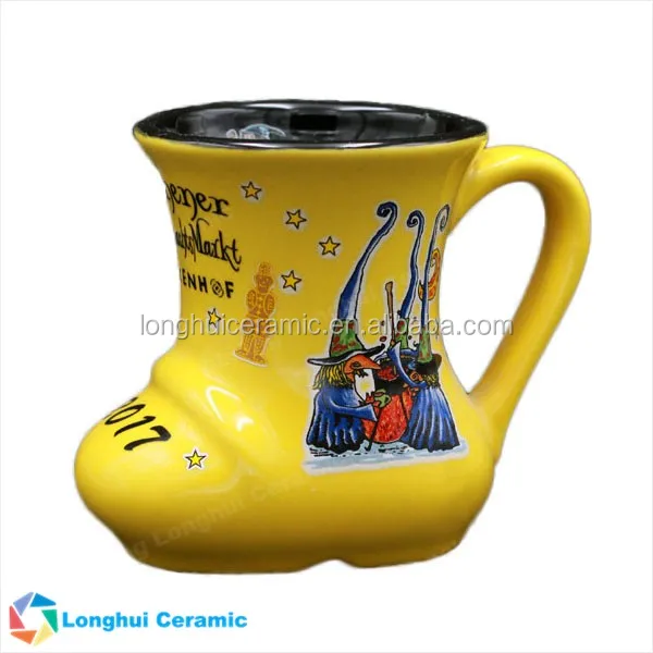 creative festival holiday christmas gift ceramic boot mug