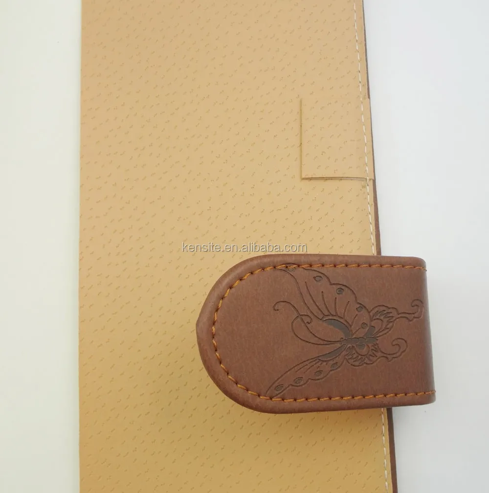 embossed logo dark brown a4 leather diary with magnetic closure