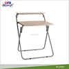 Metal Foldable Study Table With Wood Top