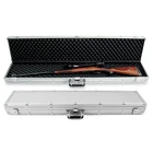 New manufacturer Silver Aluminum Gun Chrome Locks Hard carrying Rifle fireproof gun case for Pistol Safety Storage