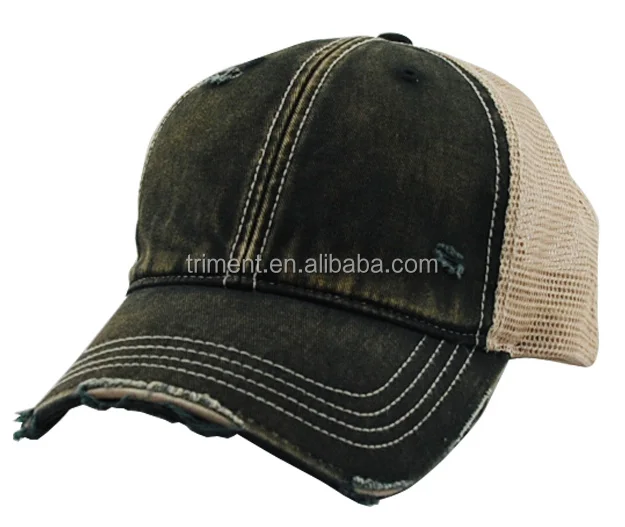 plain distressed baseball caps