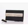 2 Tone Mixed color Bling Shiny Luxury Flip Woman Wallet Purse Handbag Phone Case with Lanyard Wrist strap