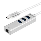 CABLETIME USB C G-LAN HUB Type C to USB 3.0 RJ45 Network Card for Windows 10 Mi Box 3 Android TV USB Lan Adapter