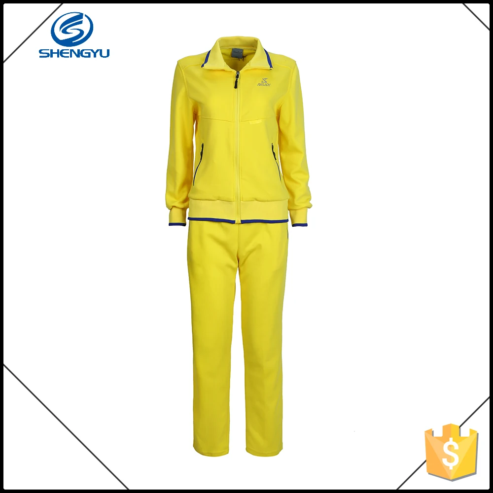 women's yellow jogging suit