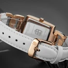 Own brand custom stainless steel case white leather straps beautiful ladies luxury fashion watch steel bracelet