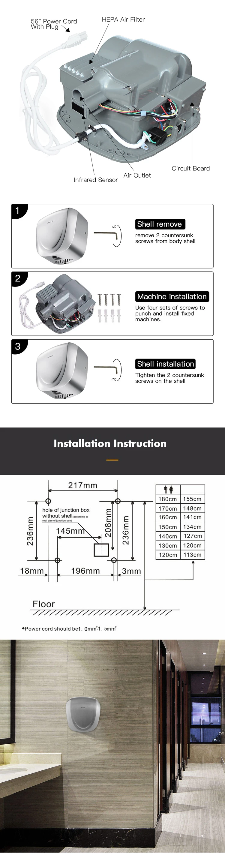 Cross Flow Fans, AK2902, Wall - detail 8