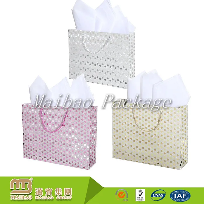 packaging & printing  paper  paper bag  polka dot paper bag 