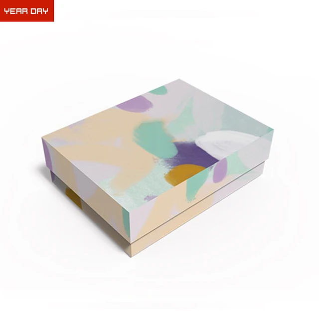 abstract printing custom gift packaging paper lid box