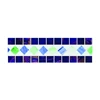 Factory sopply popular style different pattern swimming pool glass tile border
