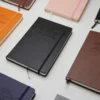 custom printed A5 size hardcover pu leather notebook