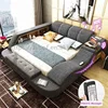 new design home furniture bedroom tatami bed set design with music led light safe box bluetooth massage speaker locker cabinet