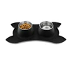 Stainless Steel Pet Food And Water Bowls No Spill & Non-Skid Bpa Free Silicone Mat Dog Safe Pet Bowls Feeder