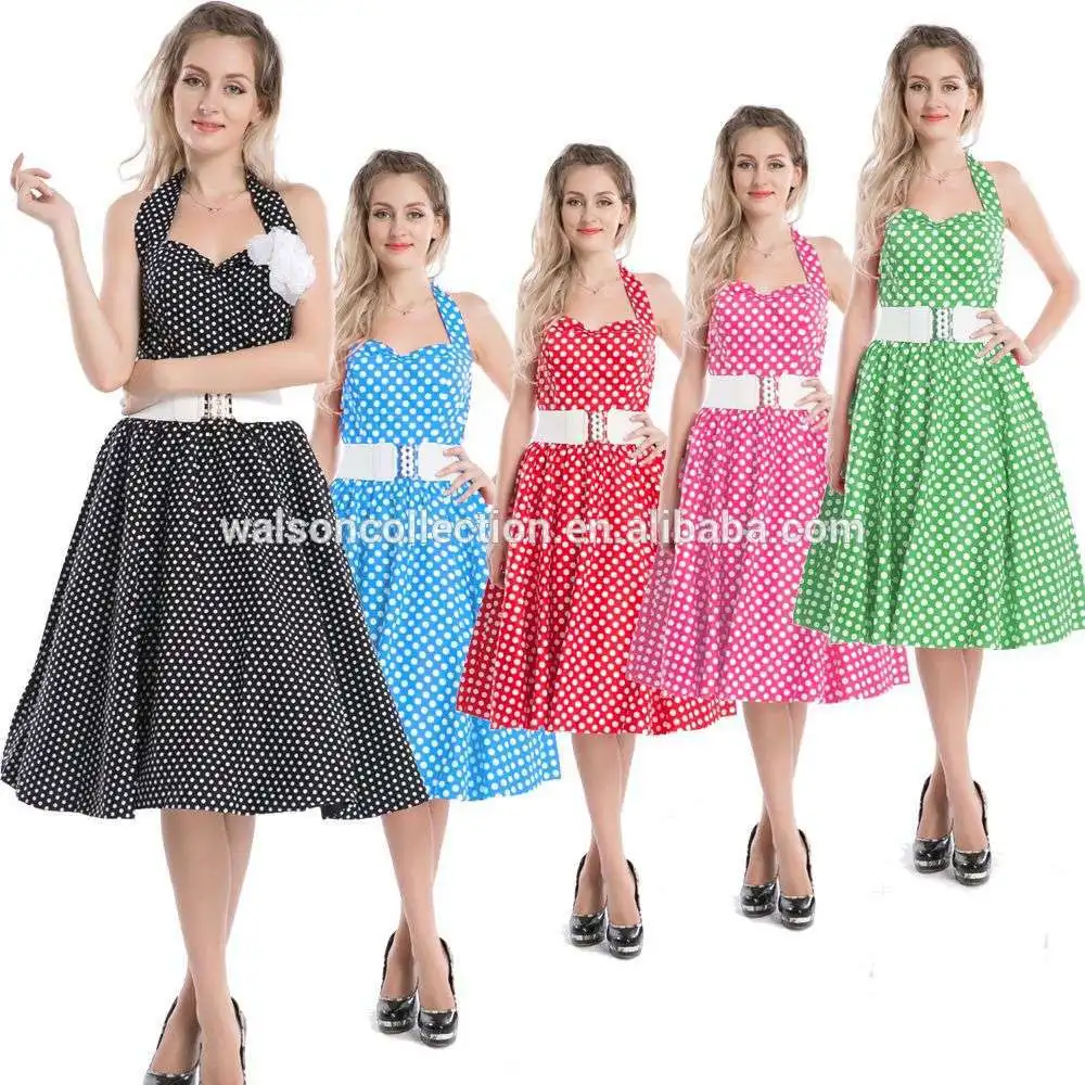 Vintage 1950's Rockabilly Wedding Party cocktail Evening Prom Swing Dress