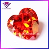 Thailand Diamond Prices Lab Orange Red Color CZ Gems Heart Cut Cubic Zirconia Stone