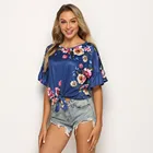 2019 Tomslover Womens Floral Short Bow Blouses Plus Size Women Clothing 2019 With Three Colors