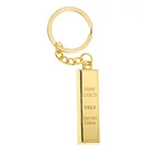 2016 promotional customized gold bar keychain