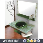 Wall mounted bathroom products marble countertop glass wash basin