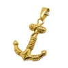 Olivia Punk Men Gold Tribal Jewellery Pendant Charm Anchor Stainless Steel