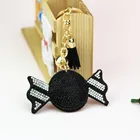 New fashion sweet confectionery key buckle/Creative tassel bag ornaments Keychain with diamond