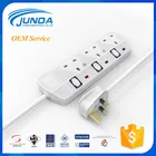 Hot sale extension multiple 3 way electrical extension individual switch power socket 3mual switch power socket 3m