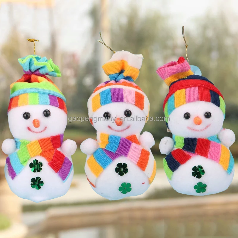 new design wholesale christmas snowman doll, color hat foam