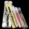 5*24.5cm bracelet Colored Reclosable Bags Poly Packs gold / Clear packaging bag Dust-proof zipper bag with Hook