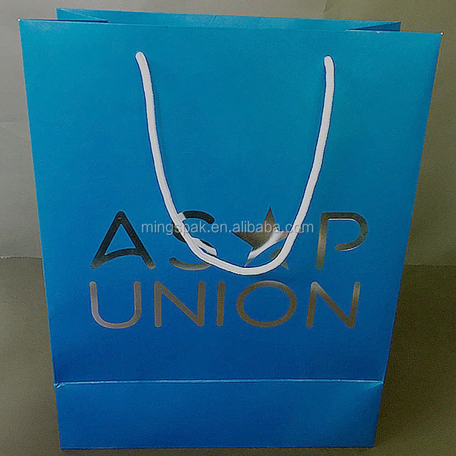 custom shopping gift paper bag with sign
