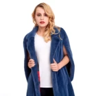 Women Long Coat Wholehide Genuine Mink Coat Mink Fur Lining Parkas LM-41