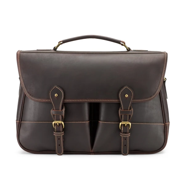 quality men women genuine leather satchel best selling business