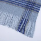 Shawl Men Custom Made 2 Color Custom Plain Soft Winter Men's Shawl Scarf Tassel For Men