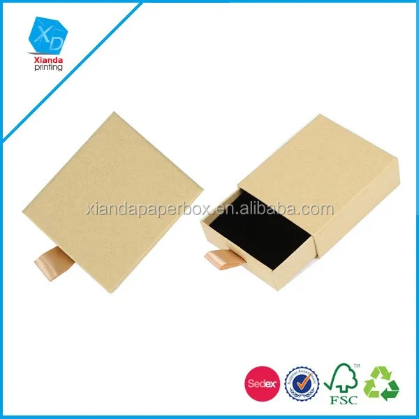 brown kraft paper folding box rigid cardboard durable flat gift