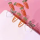 Custom logo metal clip carrot shape paper keychain
