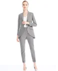 2019 hot sale ladies office uniform design elegant sexy black suits for women