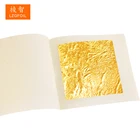 4.33 x 4.33 cm 100 Sheets 23K Chinese Genuine Edible Gold Leaf Foil with FDA and MSDS Certificates