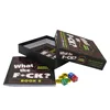 printing golssy finished shrink wrap two pieces play game cards boxes with dice