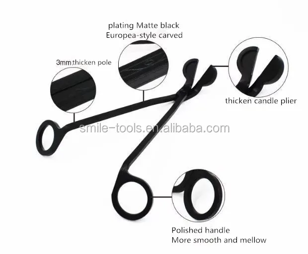 wick trimmer set matt black