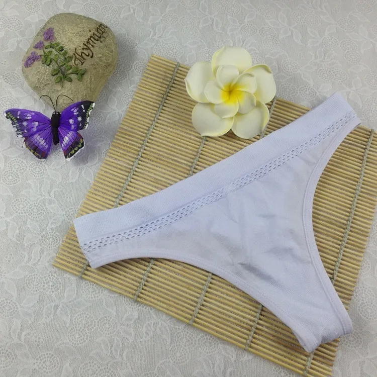 Stock sey Seamless g string thongs women panties underwear briefs comfort hollow out wearable g-string ropa bragas tangas calcin