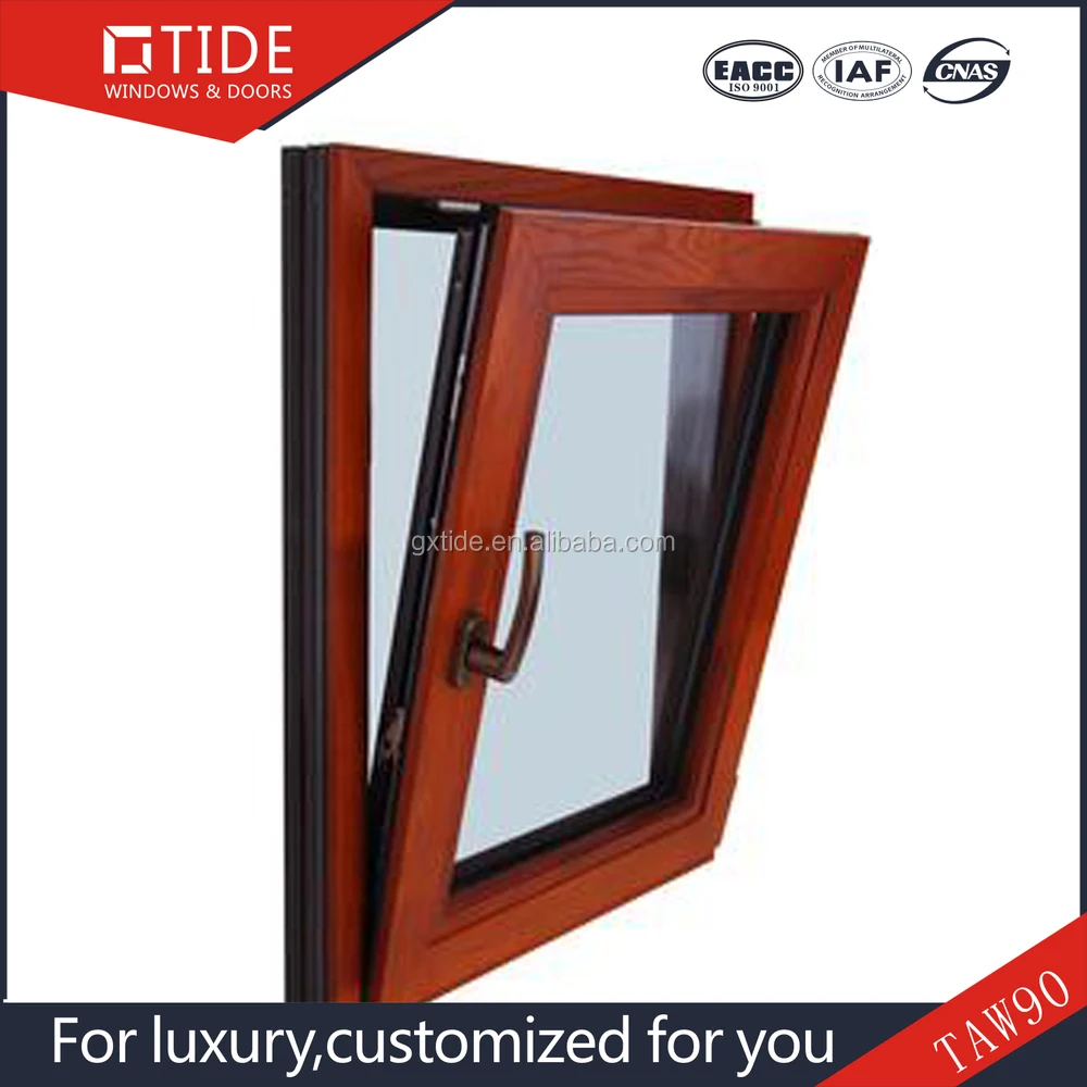 Aluminum Doors And Windows Design Wooden Frame Interior Tilt Turn