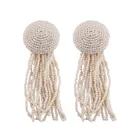 Hot Fashion Beaded Tassel Drop Earrings superstar accessories
