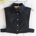JL0118A Luxury white and black color cotton detachable collar round neck women fake shirt collar
