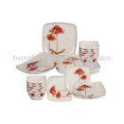 Real fine eco friendly western square melamine dinnerware set