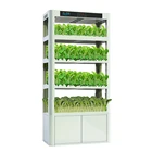 Cabinet type Aluminum material plastic looks planter flower pots with LED lighting system