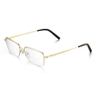 High End New Model 18K Gold Diamond Half Rim Eyewear Glasses Frames Optical Eyeglass Frame for Male