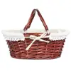 Oval handmade wicker basket gift basket with handles