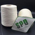 Raw silk blended wool spun silk yarn for sock knitting pure white