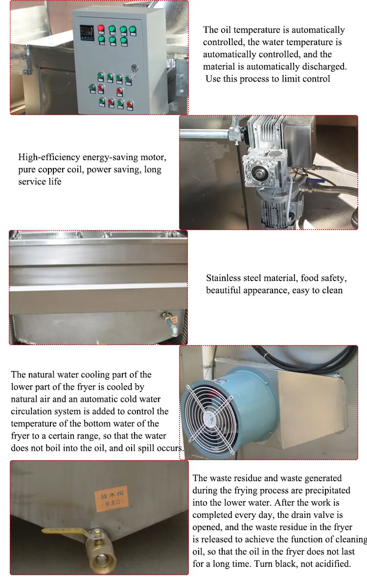 New Design Electric Cashew Frying Machine Gas Industrial Deep Pressure Fryer factory