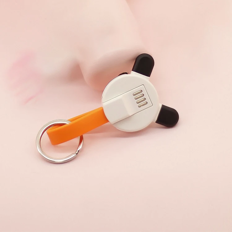 Peiba Portable 3in1 magnetic micro usb cable with keychain fast keyring usb data magnetic cable for IOS for Android for Type C - ANKUX.COM