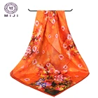 Snake digital printing chiffon cotton satin scarf
